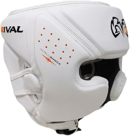 RIVAL Boxing RHG10 Intelli-Shock Headgear, D3O Front and Side Padding, Hook and Loop Back Adjustment with Lace on Top, and Anatomical Rear Head Pad Every Time