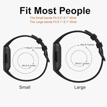 2 Pack Compatible with Fitbit Inspire 3 Bands, 15.4mm Width Soft Silicone Adjustable Sport Replacement Band for Women Men