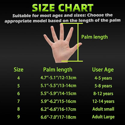 Sportout Kids Goalkeeper Gloves, Soccer Gloves with Double Wrist Protection and Non-Slip Wear Resistant Latex Material to Give Protection to Prevent Injuries