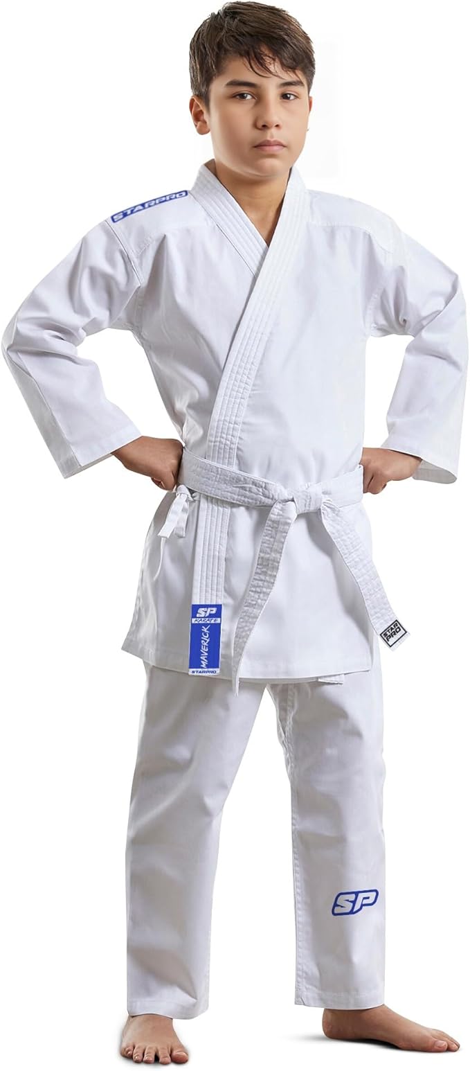 Starpro Karate Gi for Kids & Adults – Lightweight Uniform with Jacket Pants & Free Belt – Ideal for Beginners