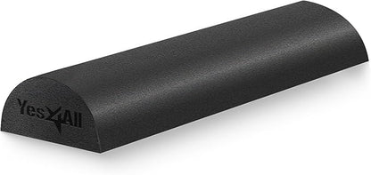 Yes4All Medium Firm Half Foam Rollers for Post-Workout Relaxation, 12/18/24/36 inch PE Foam Roll for Back Massage & Yoga Exercise