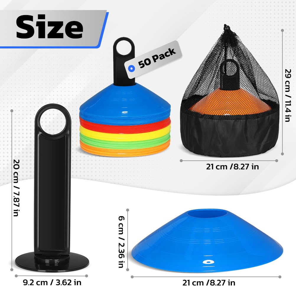 GHB Soccer Cones 25/50/100 Pack Disc Soccer Sport Cones