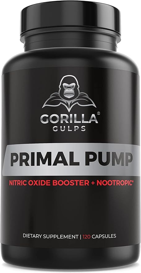 Primal Pump Nitric Oxide Supplement Nootropic 1500mg Nitrosigine L Arginine & Beet Root for Muscle Growth, Pumps, Blood Flow, Energy & Focus - Max Strength Pre Workout N.O. Booster