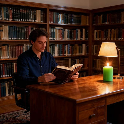 6 Packs Unscented 2.75x4 Inch Light Green Colored Pillar Candles, Non-Toxic Dripless Cylinder Wax Candles for Home Table Holiday Party Spa Decor Emergency Power Outage