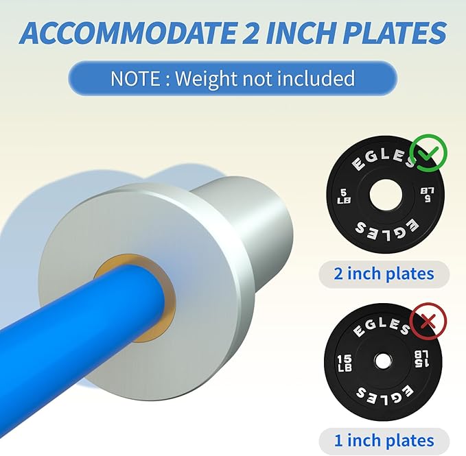 Egles Kids Barbell 5.5LB Mini Barbell Bar 4ft for Kid Women & Beginners Weighted Bar - Compatible with 2-Inch Weight Plates, for Strength Training Gym Weight Lifting, Multi-Color Training Bar