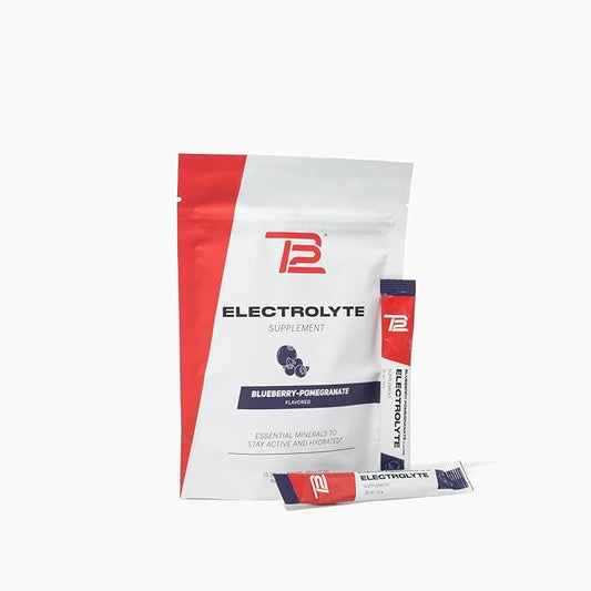 TB12 Electrolytes Powder Packets Blueberry Pomegranate ??Mineral-Rich Electrolyte Powder for Fast Hydration by Tom Brady - Natural, Low Sugar, Vegan, Gluten-Free, Easy to Mix - 15 Stickpacks