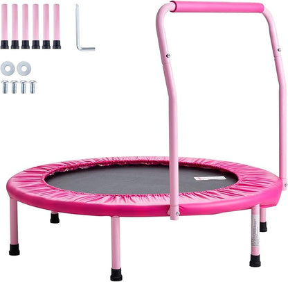 VEVOR 3FT Trampoline 36" Indoor/Outdoor for Toddlers, Foldable Mini Baby With Foam Handle, Recreational Birthday Gift