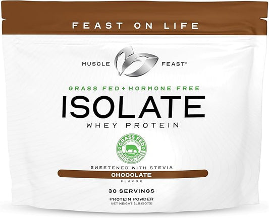 Muscle Feast Grass-Fed Whey Protein Isolate, All Natural Hormone Free Pasture Raised, Whey Isolate