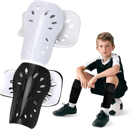 2 Pairs Shin Guards Soccer for Kids,Shin Pads Extra Lightweight Breathable Slide in Shin Guard for Football Training Match Outdoor Activities Protective Slip-in Shin Guards for Boys Girls