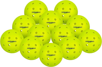 Moment SF1 Comp Performance Pickleballs | Outdoor Pickleballs Designed for Optimal Performance, Durable Material - Includes 12 Ballsz