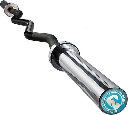 Chong Olympic Barbell 47Inch-4FT-350lb /86Inch-7FT-1500lb EZ Curl Weight Bar, Capacity Chrome Barbells for Gym Home Strength Training,Weightlifting,Power Lifting