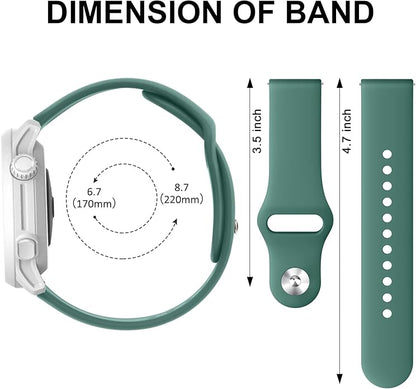 Amzpas Silicone Band for Coros PACE 2/ APEX 42mm/ APEX 2, 20mm Quick-Release Replacement Wristband Sport Strap for Men Women