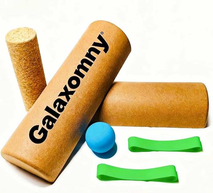 Cork Balance Board - Non-Slip Rocker for Plantar Fasciitis Relief & Ankle Strengthening | Balance Trainer for Seniors, Athletes & Yoga Enthusiasts (Portable Home Gym Equipment)