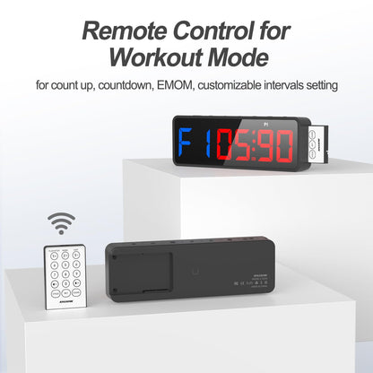 ANJANK Small Portable Gym Timer Clock, Strong Magnet, Workout Interval Timer with Powerful Battery