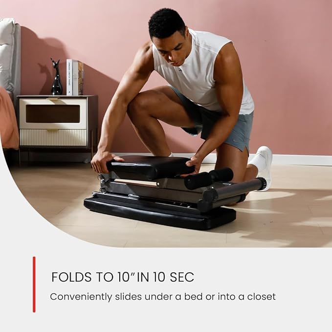 Finer Form 5-in-1 Weight Bench, Adjustable & Foldable for Bench Press, Strength Training and Full Body Workout. Perfect for Dumbbell Sets or an Adjustable Dumbbell Set in Your Home Gym.