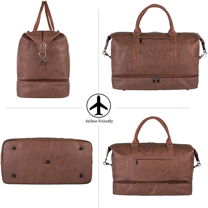 Weekender Overnight Bag Carry On Bag Travel Bag with Shoe Pouch