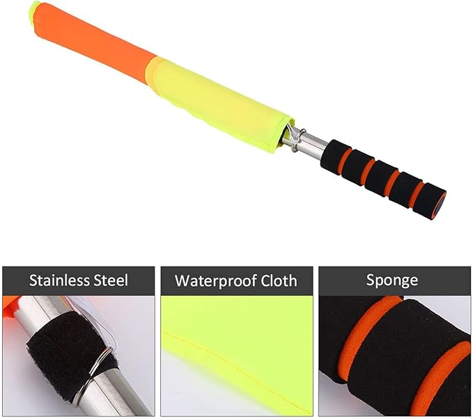 2PCS 18IN Flag Soccer Linesman Flag, Soccer Referee Flags, Red and Yellow Referee Flags Suitable for Football and Hockey Training and Competitions