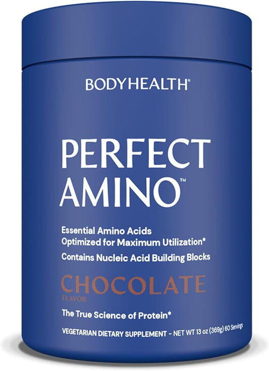 BodyHealth PerfectAmino Powder - BCAA and EAA Powder for Pre and Post Workout - Amino Acid Energy