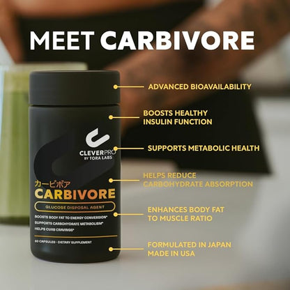 Carbivore Glucose Disposal Agent ??Supplement & Metabolism Booster??Supports Carbohydrate Metabolism, Converts Body Fat to Energy ??60 Capsules