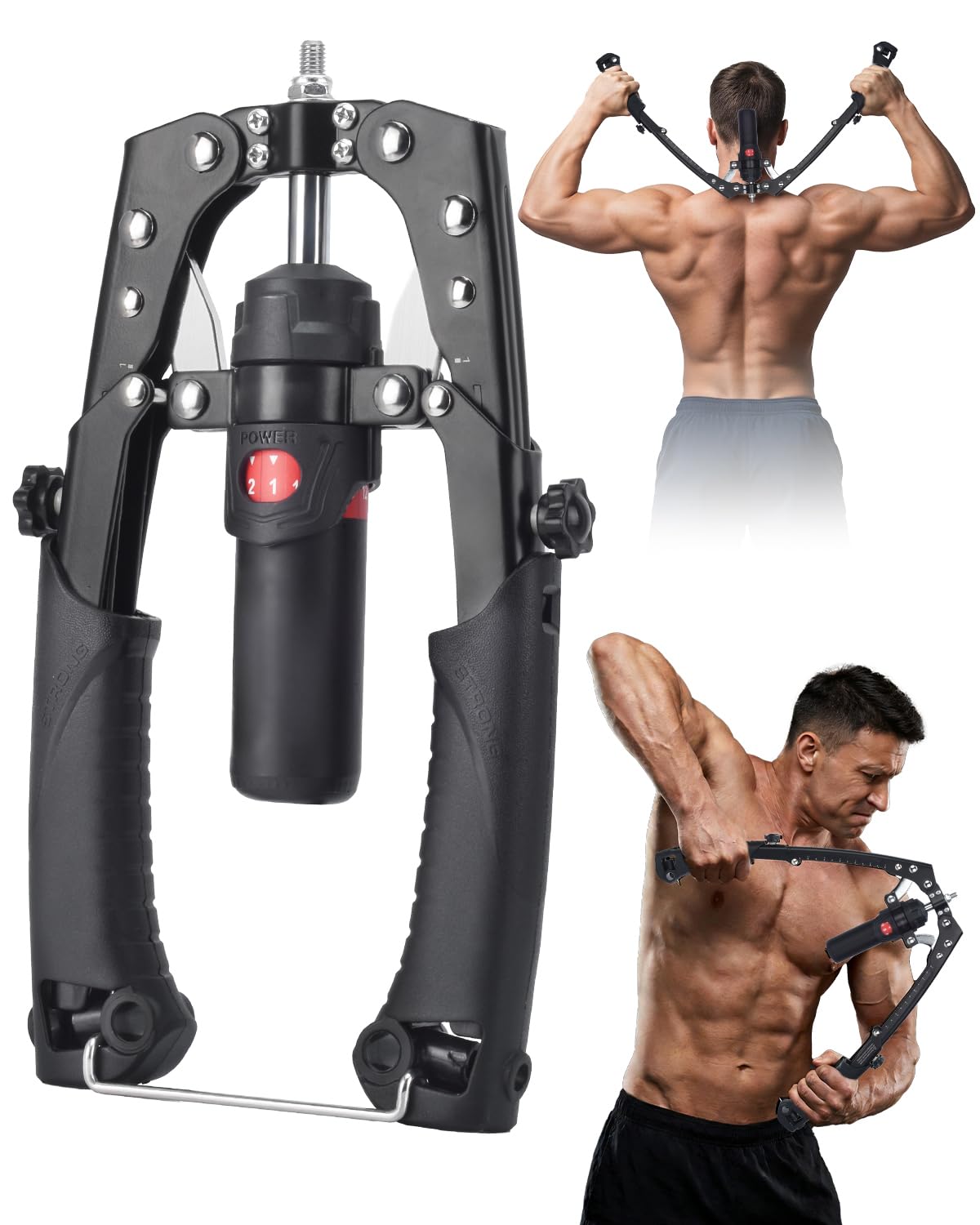 Abahub Twister Arm Exerciser, Hydraulic Power Chest Expander Max 440 LBS