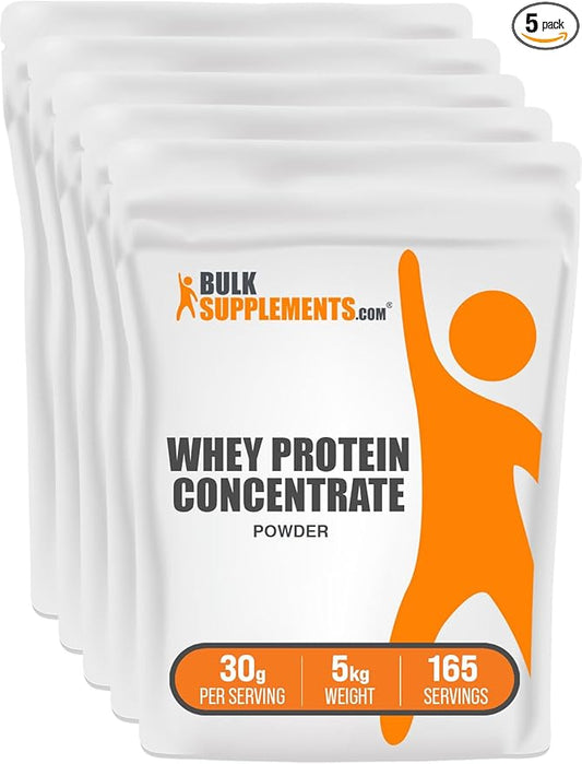 BulkSupplements.com Whey Protein Concentrate Powder - Whey Protein Powder Supplement, Unsweetened