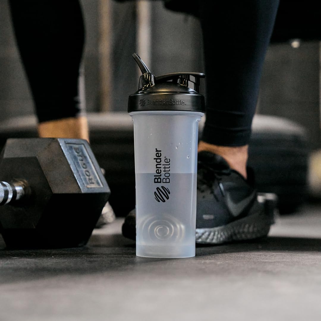 BlenderBottle Classic V2 Plastic Shaker Bottle 20 oz Clear/Black