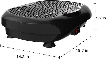 Vibration Plate Exercise Machine - Whole Body Workout Vibration Platform Lymphatic Drainage Machine for Weight Loss Home Fitness with Resistance Bands Remote