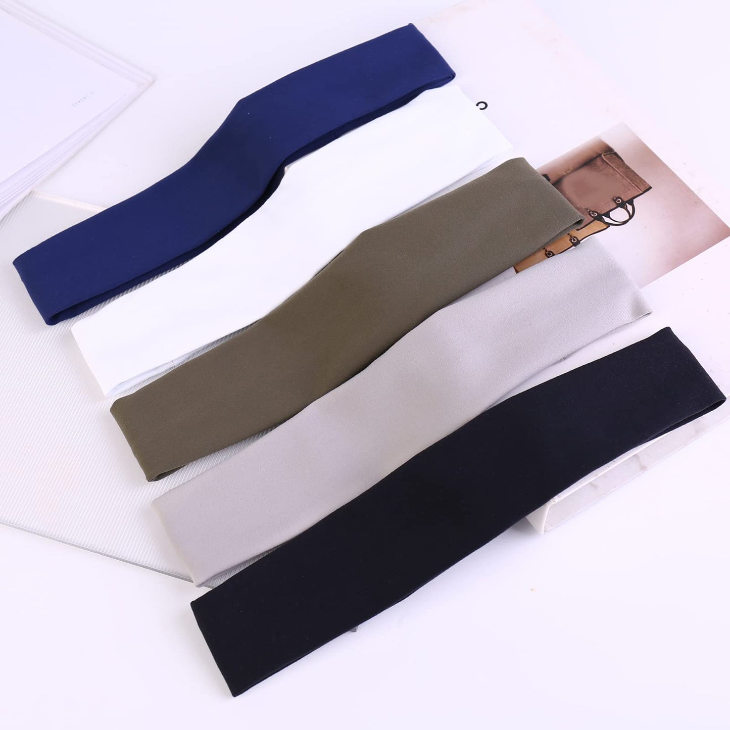 Pilamor Sports Headbands for Men 5 Pack,Sweatbands for Men Workout,Running