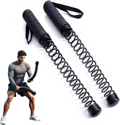 2PCS Ropeless Battle Ropes, Portable Workout Ropes for Home Gym Home Workout, HIIT Workouts Low-Impact Cardio Training Strength Training Core Muscle Building, Men Women