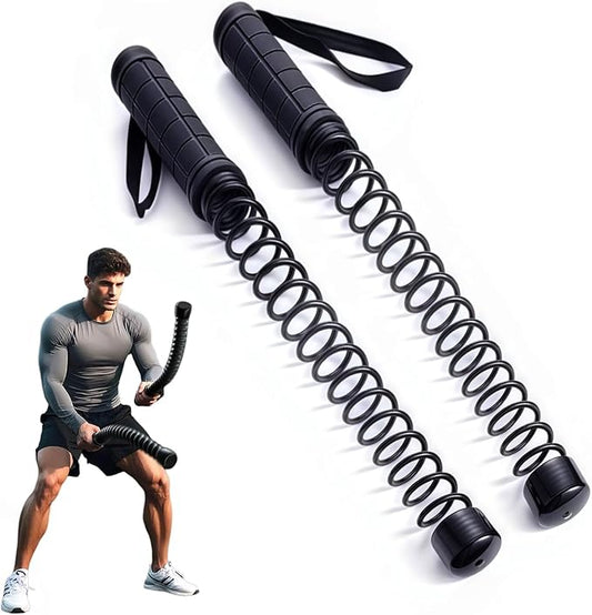 2PCS Ropeless Battle Ropes, Portable Workout Ropes for Home Gym Home Workout, HIIT Workouts Low-Impact Cardio Training Strength Training Core Muscle Building, Men Women