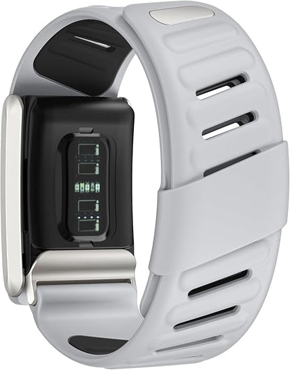 Comfort Durable Silicone Wristband Compatible with WHOOP 4.0 Band, Soft Silicone Sports Loop Strap for Men & Women, with U Shapped Connector