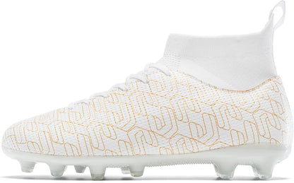 Kids Soccer Cleats Boys Youth Firm Groud Cleats for Girls High Top Trainning Football Shoes AG/FG
