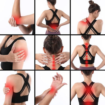 Muscle Roller, Massage Roller Stick for Athletes, Ideal for Relieving Muscle Soreness, Cramping and Tightness in Legs, Arms, Back and Calves (Blue White-24 inch)