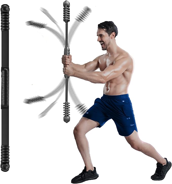 Upgraded Elastic Fitness Bar,Physical Therapy Equipment for Exercise Vibration Training,Fat Buring Workout for Yoga Pilates Sports,Abdominal Muscles Strength Exercises in Home Gym