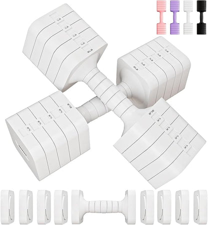 Adjustable Dumbbell Set for Women Men 16LB 20LB Hand Weights Dumbbells Sets Woman Exercise Fitness dumbbell Adjust dumbbells set of 2 for Home Gym Workout Strength Training Equipments