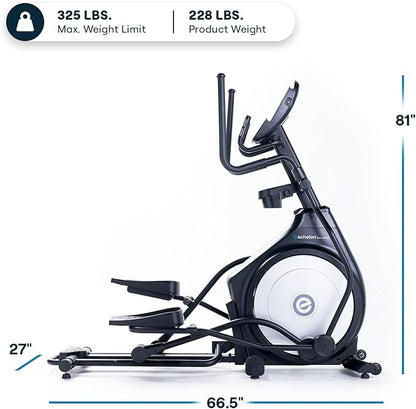 Echelon Ellipse Series – Light Commercial-Grade Ellipticals for Full-Body, Low-Impact Cardio with 32 Resistance Levels, 15 Incline Levels, 20” Stride, and 325 LB Weight Capacity