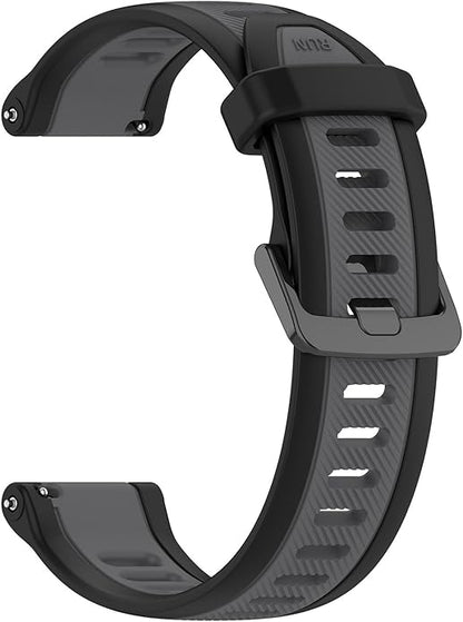 Compatible with Garmin Forerunner 165 Watch Band, 20mm Width Silicone Replacement Bands for Garmin Vivoactive 3 / Vivoactive 5 / Forerunner 55, 245, 645 Music Smartwatch