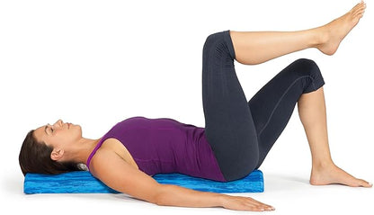 OPTP PRO-Roller Soft Density Foam Roller ??Low Density Soft Foam Roller for Physical Therapy, Pilates, Yoga Foam Roll Exercises, and Muscle Recovery - Blue 36" x 6" x 3" Half-Round