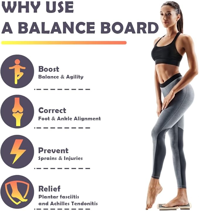 Single Leg Balance Board for Ankle Rehabilitation & Strength Training | Physical Therapy Equipment for Plantar Fasciitis, Sprained Ankles, Achilles Recovery