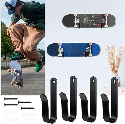 Snowboard Wall Mount Clips, Horizontal Snowboard Rack Display Stand, Snowboard Wall Mount Clips for Surfboards Skateboards Skis Home Garage