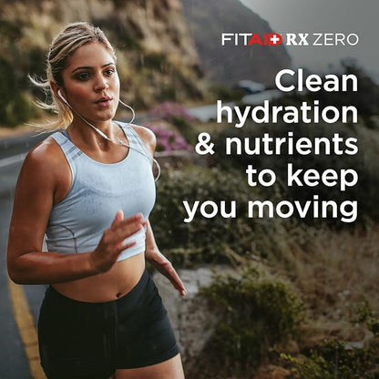 FITAID RX Zero Sugar, Encapsulated Creatine, Workout Recovery Drink, All-In-One Blend, BCAAs Glucosamine, Turmeric, B-Complex, Electrolytes, Juicy Apple, 12 Fl Oz (Pack of 24)