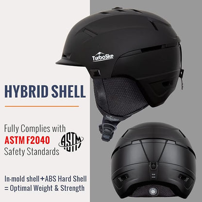 Ski and Snowboard Helmet - Active Ventilation, Audio Compatible Snow Sports Luxury Helmet With ASTM Standard Safety for Men, Women and Youth
