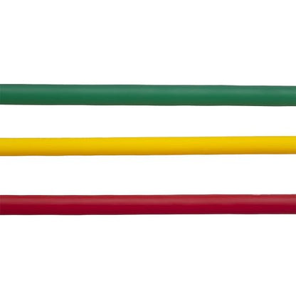 THERABAND Resistance Tubes, Begginer Set, Yellow, Red, and Green, 5 ft Latex Tubing, Home or Clinic Use, Cut-to-Fit, Color-Coded Resistance Bands for Upper & Lower Body Workouts