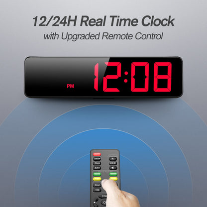 ANJANK Gym Timer 15"Large LED Display Wall Clock, Gym Interval Workout Count Down & Up Stopwatch