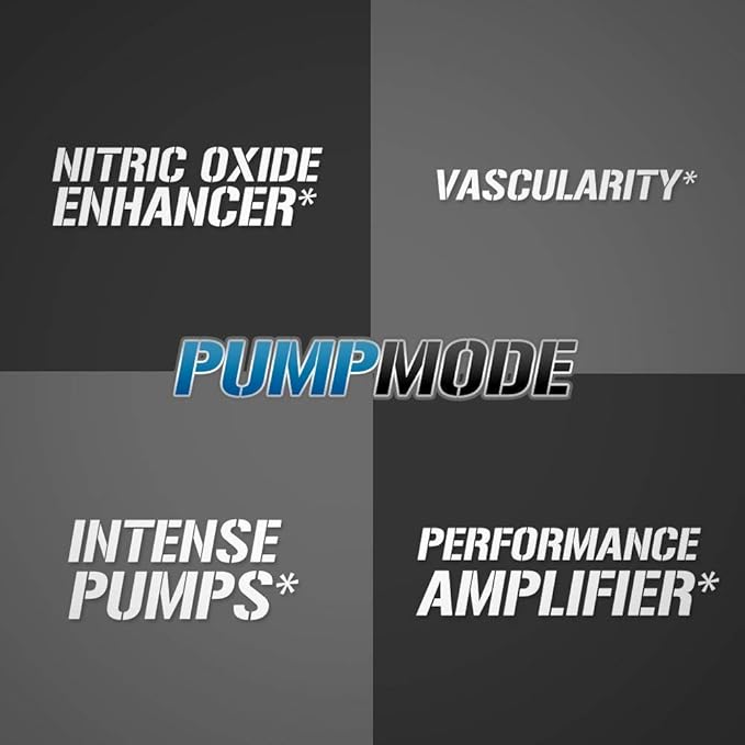 EVL PumpMode Nitric Oxide Supplement - Nitric Oxide Booster Pump Pre Workout Powder with Glycerol and Betaine for Muscle Recovery Growth and Endurance - Stim Free Pre Workout Drink (Unflavored)
