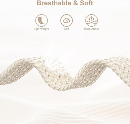 Braided Bands Compatible with Garmin Vivoactive 6/5/3/Venu 2 Plus/Forerunner 165/55/645/245 Music, 20mm Parachute Buckle Soft Stretchy Nylon Band for Garmin Venu/Sq/Sq 2/Vivomove HR Men Women