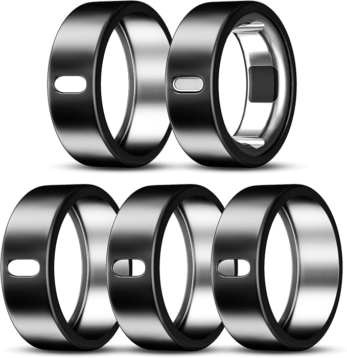 5 Pack Cover Compatible with Oura Ring Gen 4/Oura Ring Gen 3 Horizon/Heritage, Surport Charging with Cover on, Anti-Scratch TPU Protector for Oura Rings Accessories Women Men (Size 13)