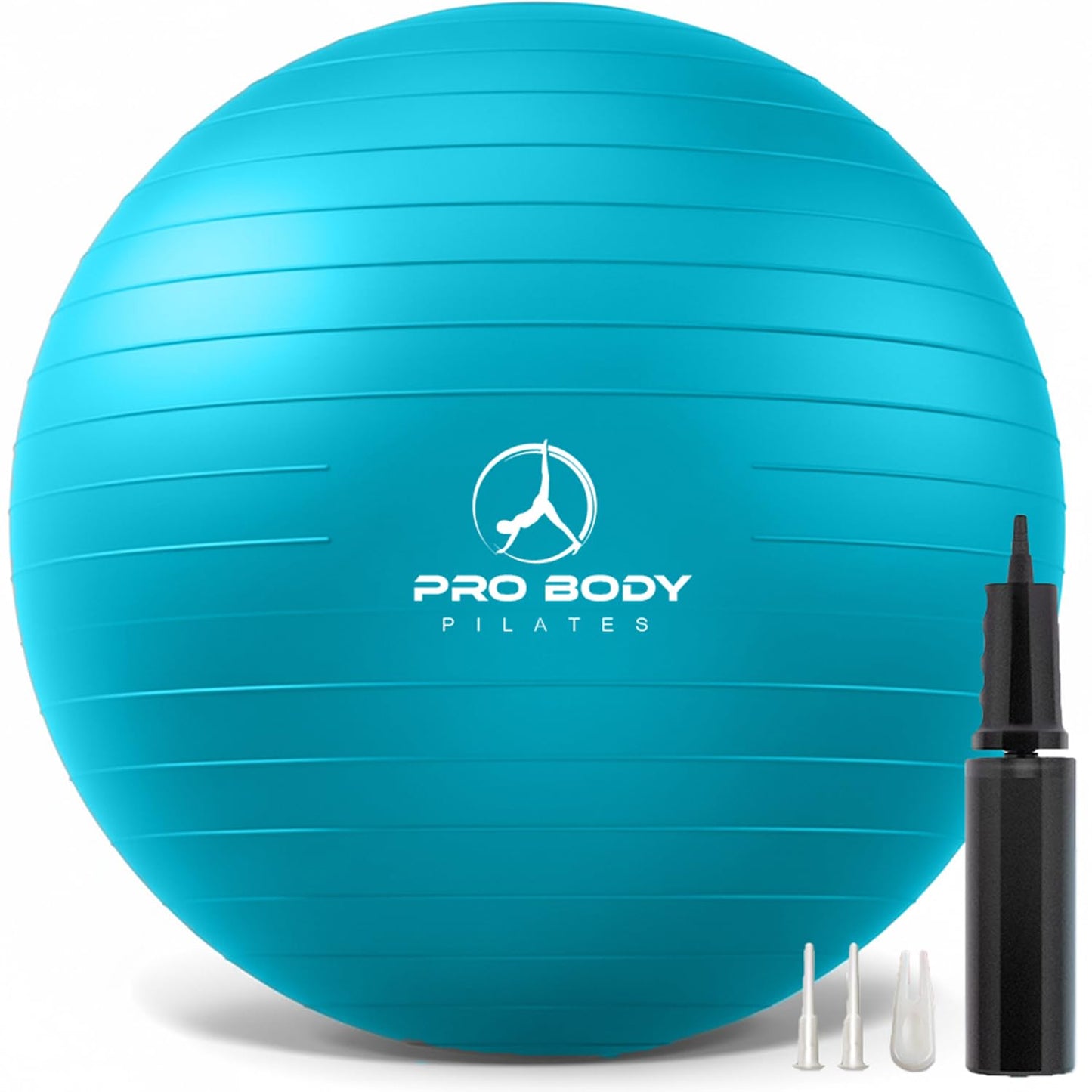 ProBody Pilates Yoga Ball - Vibrant Colors Exercise Ball (Sky, 65 cm)