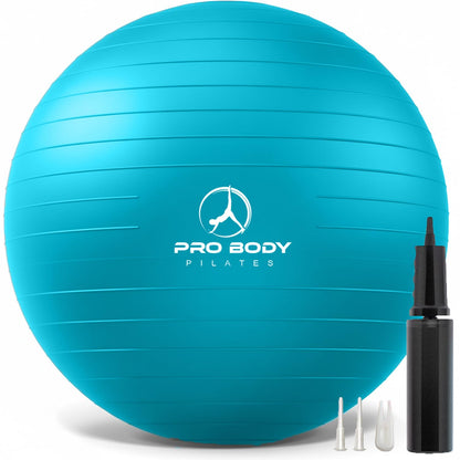 ProBody Pilates Yoga Ball - Vibrant Colors Exercise Ball (Sky, 65 cm)