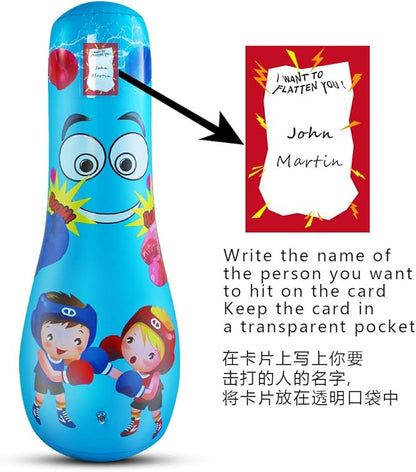 Punching Bag for Kids, Free Standing Boxing Bag for Bounce Back Focus Punching Bag for Practicing Karate, Taekwondo, De-Stress Boxing Bag for Kids.
